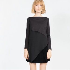 Zara asymmetrical layered shirt/tunic